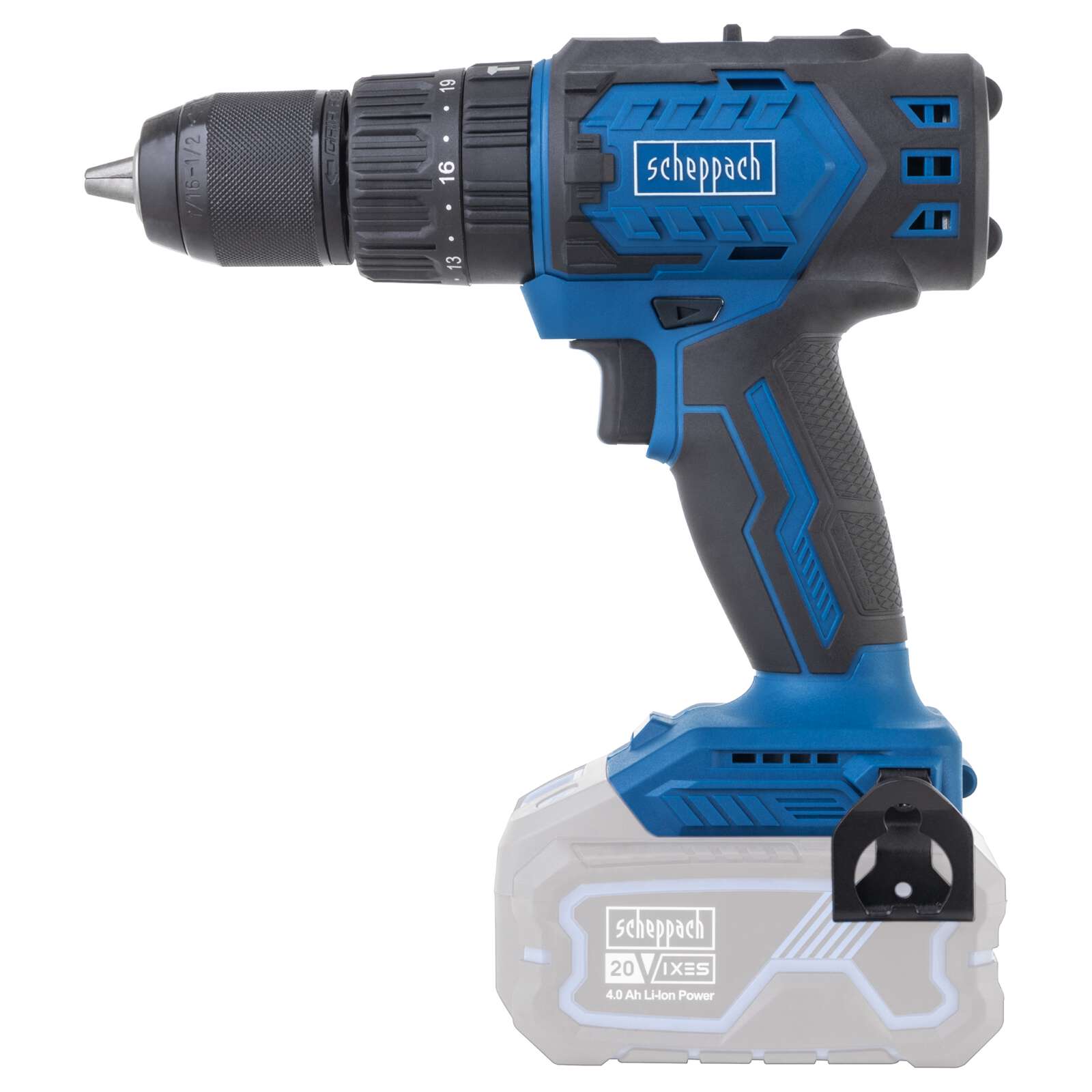 Akku-Schlagbohrmaschine BC-CD60-X Scheppach | Brushless | Drehmoment 60Nm | Drehmomentstufen 19+1+1