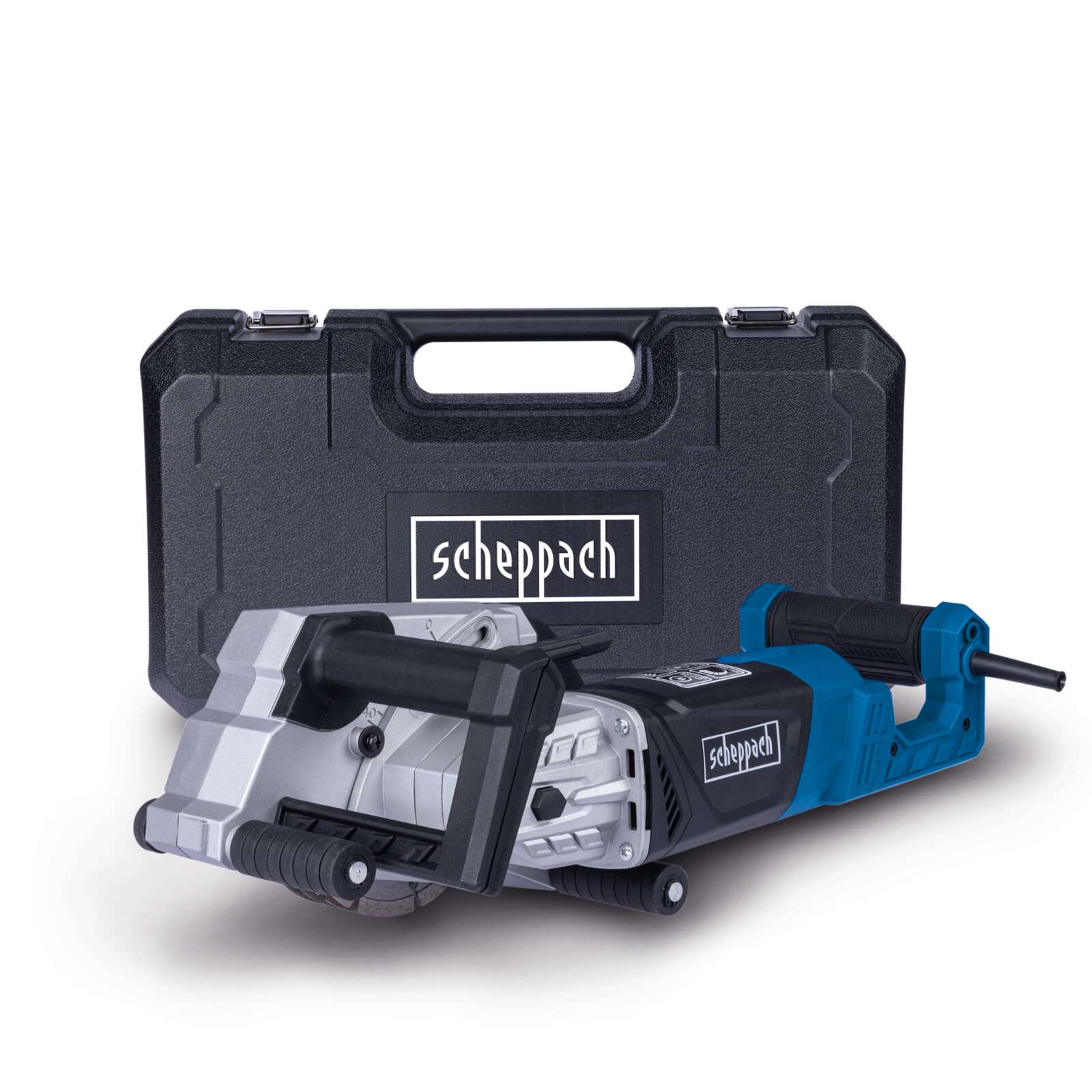 Mauernutfräse MNF2250 Scheppach - 2250W | Ø 125mm Diamanttrennscheibe | 8-40mm Nuten | 40mm Frästiefe | 4m Kabel
