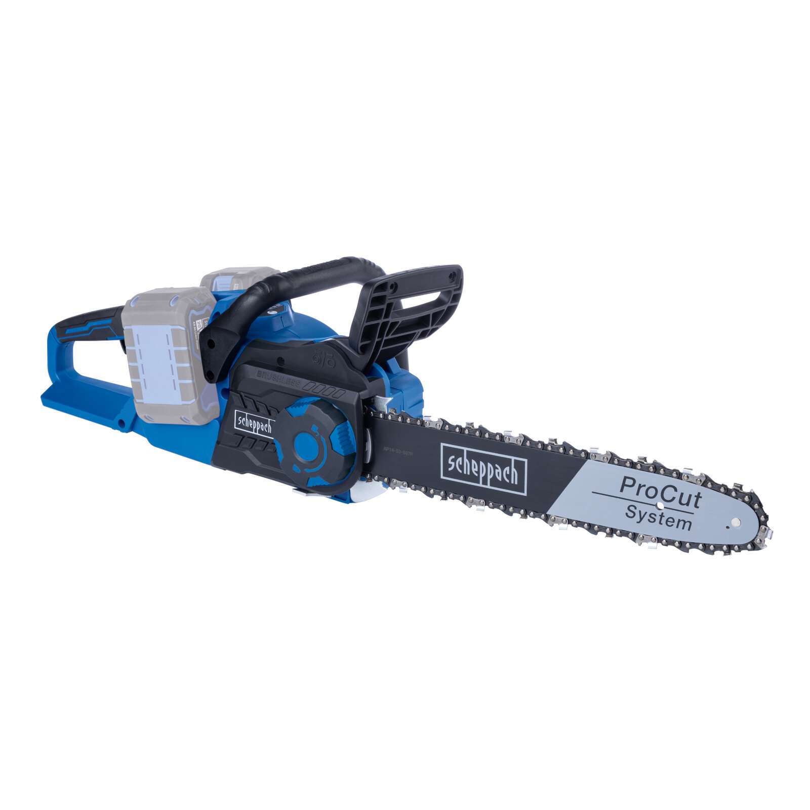 Akku-Kettensäge BC-CS355Duo-X Scheppach | Brushless | Schnittlänge 33,5cm | Schwertlänge 35,6cm