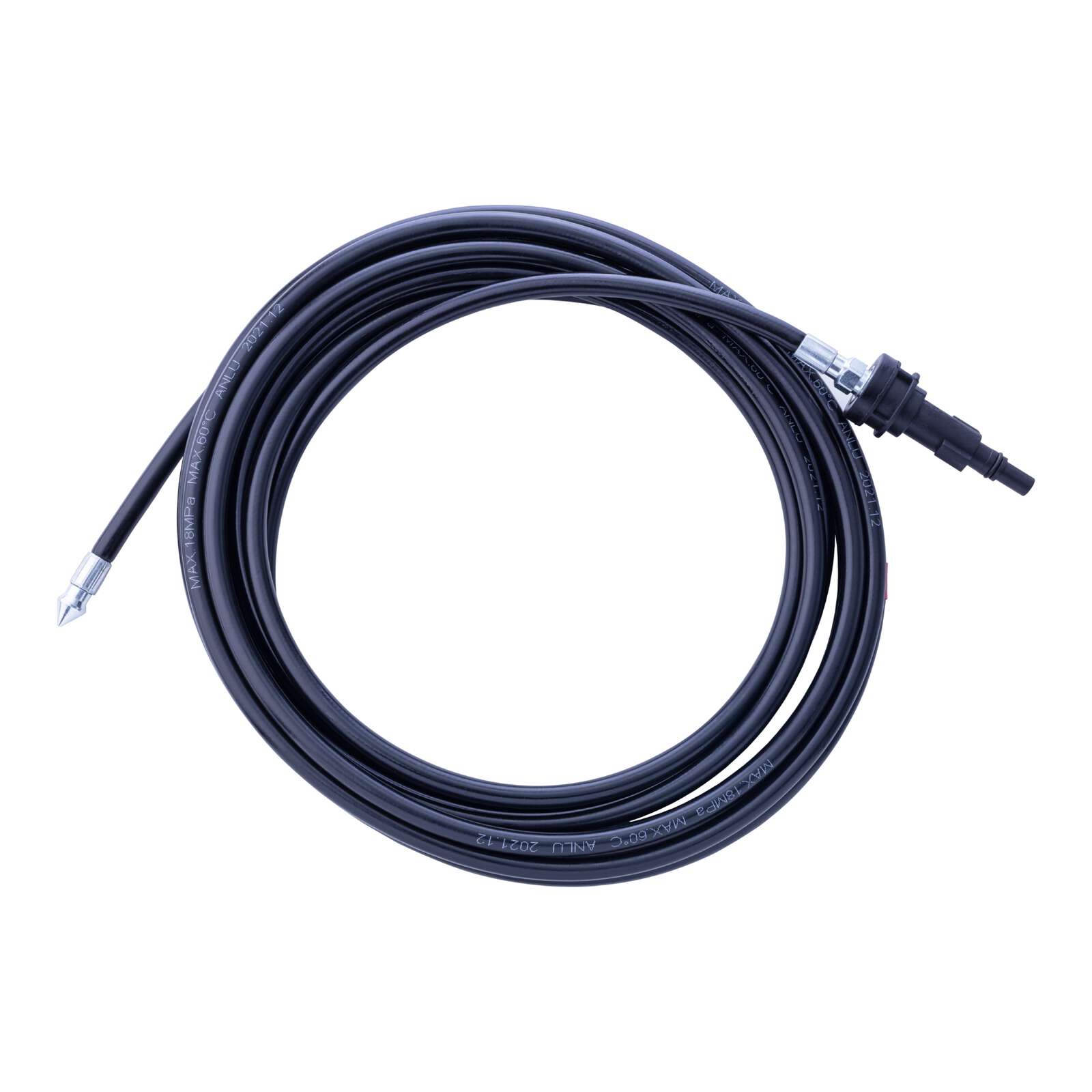 Rohrreiniger 6m für Hochdruckreiniger Scheppach - max. 180 bar | 6 m Schlauch | Quick-Connect-System