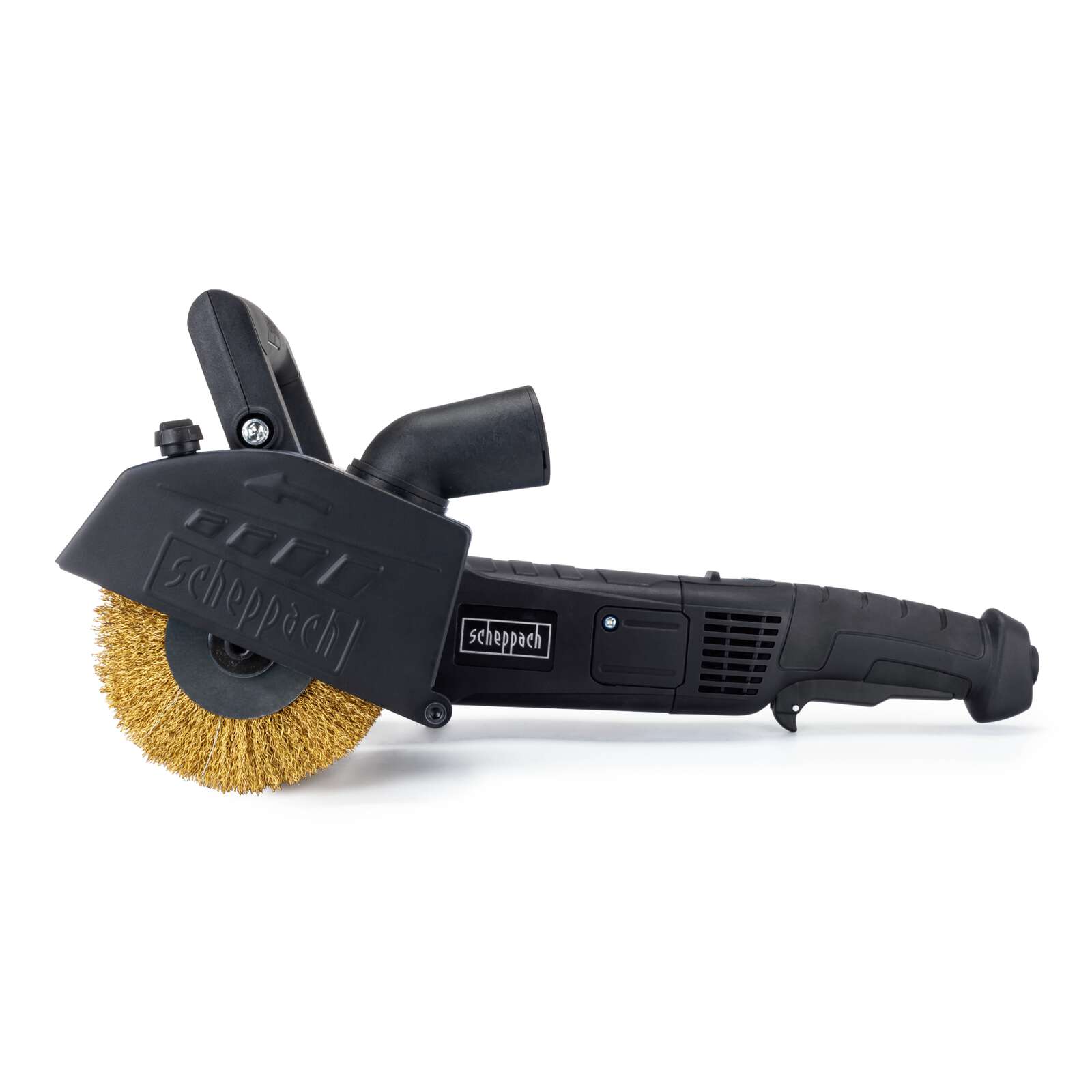 Satiniermaschine RMS1300-BE Scheppach Black - 100mm Bürstenbreite | variable Drehzahl | mit Messingdrahtbürste | Bürstenschleifer