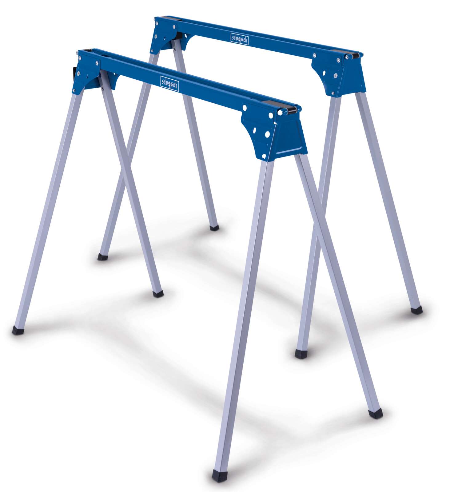 Untergestell YH-SH056 Scheppach - 460kg | 230kg Belastbarkeit je Bock | 835x60mm Auflagefläche | Gerüstbock Arbeitsbock Auflagen klappbar