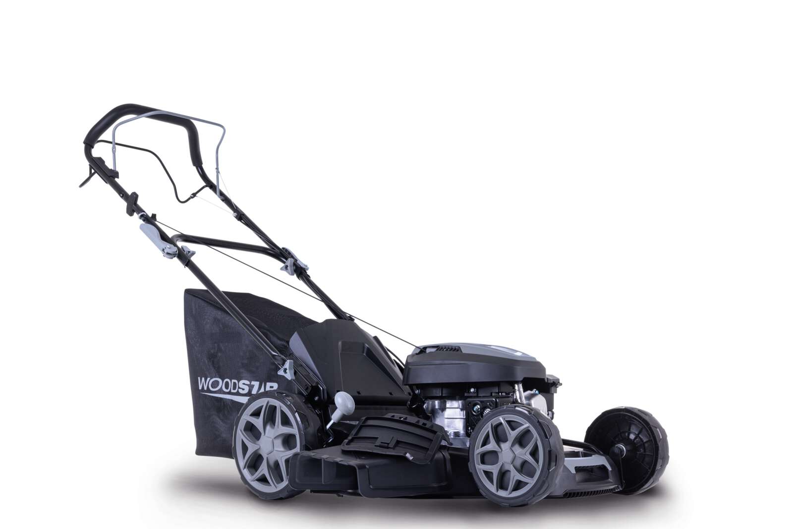 Benzin-Rasenmäher BLM510-173S Woodster - 4,5PS | 51cm Schnittbreite | 25-75mm Schnitthöhe | 7-fach verstellbar | 55L Fangkorb | Hinterradantrieb