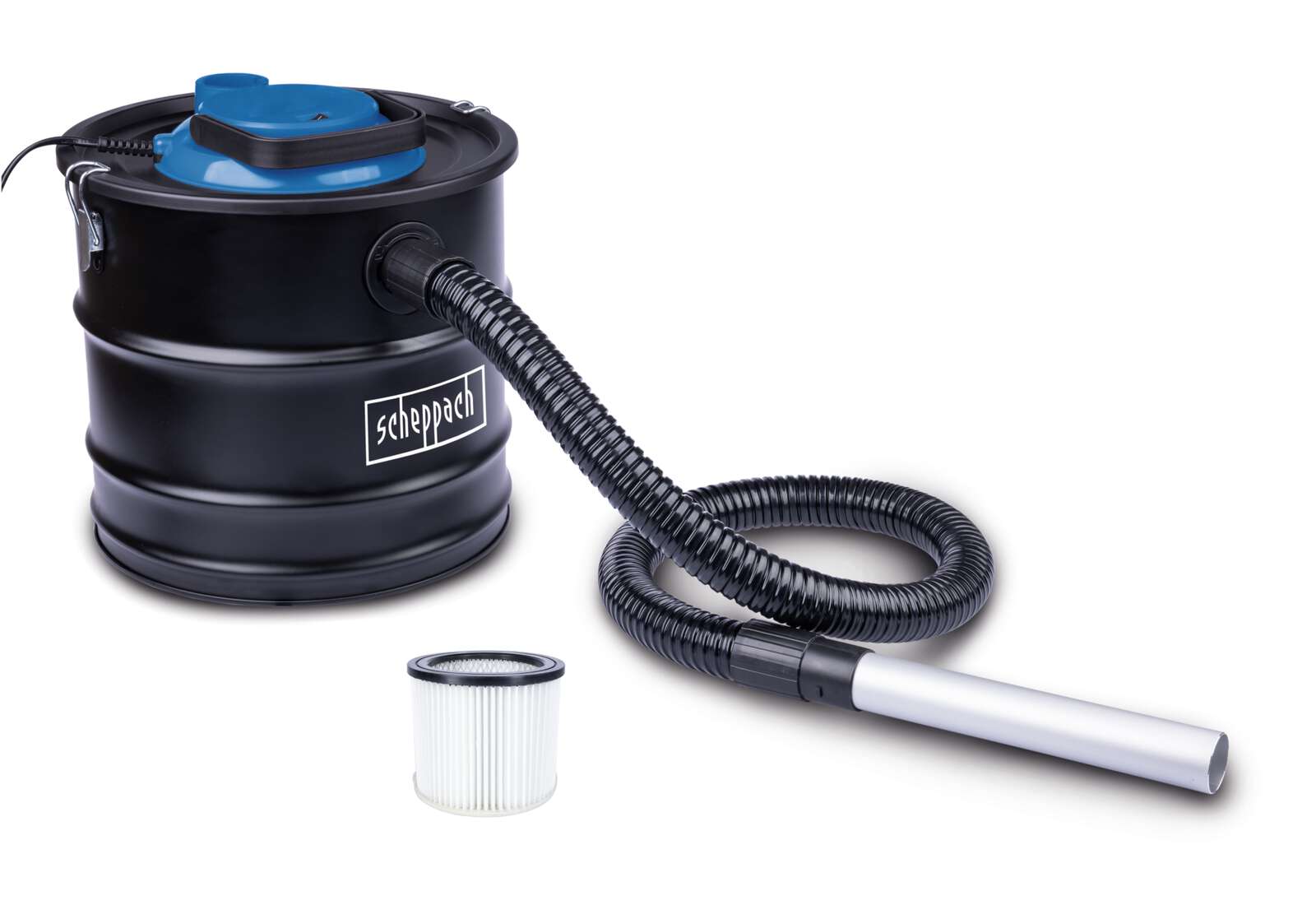 Elektro-Aschesauger GKS20 Scheppach - 1200W | 20L Behälter | 18kPa Saugleistung | 1,2m Saugschlauch | HEPA-Filter