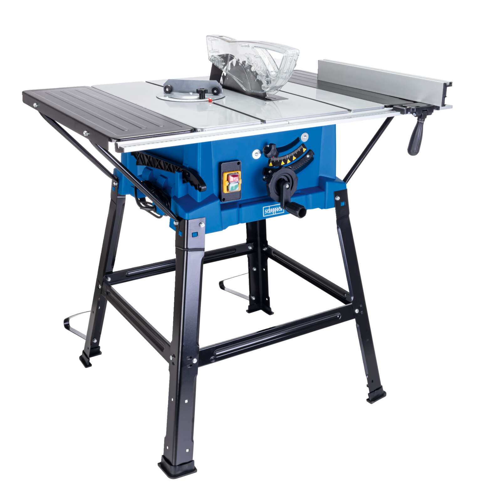 Tischkreissäge HS110 Scheppach - 2000W | 83mm Schnitthöhe | 254mm Sägeblatt | Höhen- und Schrägverstellung | inkl. Querschneidlehre und Längsanschlag