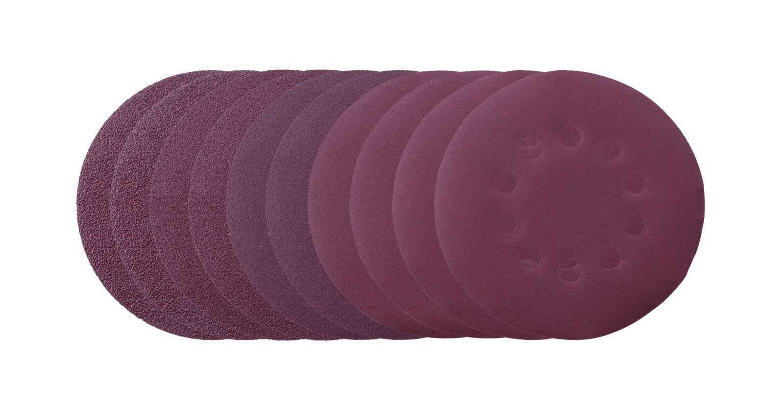 Schleifpapier Set Scheppach - 10teilig | Ø 180 mm | Körnung 40 / 80 / 120 / 180 / 240 je 2 Stück