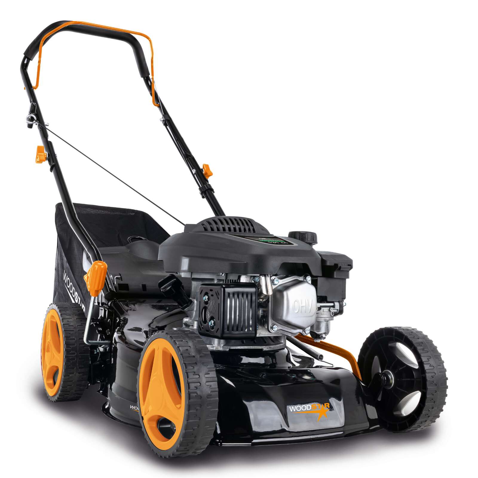 Benzin Rasenmäher TT132-42 Woodster - 3,3PS | 42cm Schnittbreite | 25-75mm Schnitthöhe | 45L Fangbox | Easy Clean