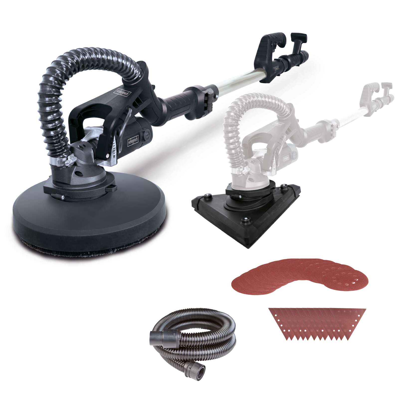 Wand- und Deckenschleifer TBS930-BE Scheppach - 710W | Variable Drehzahl | inkl. Rund & Eck-Schleifkopf