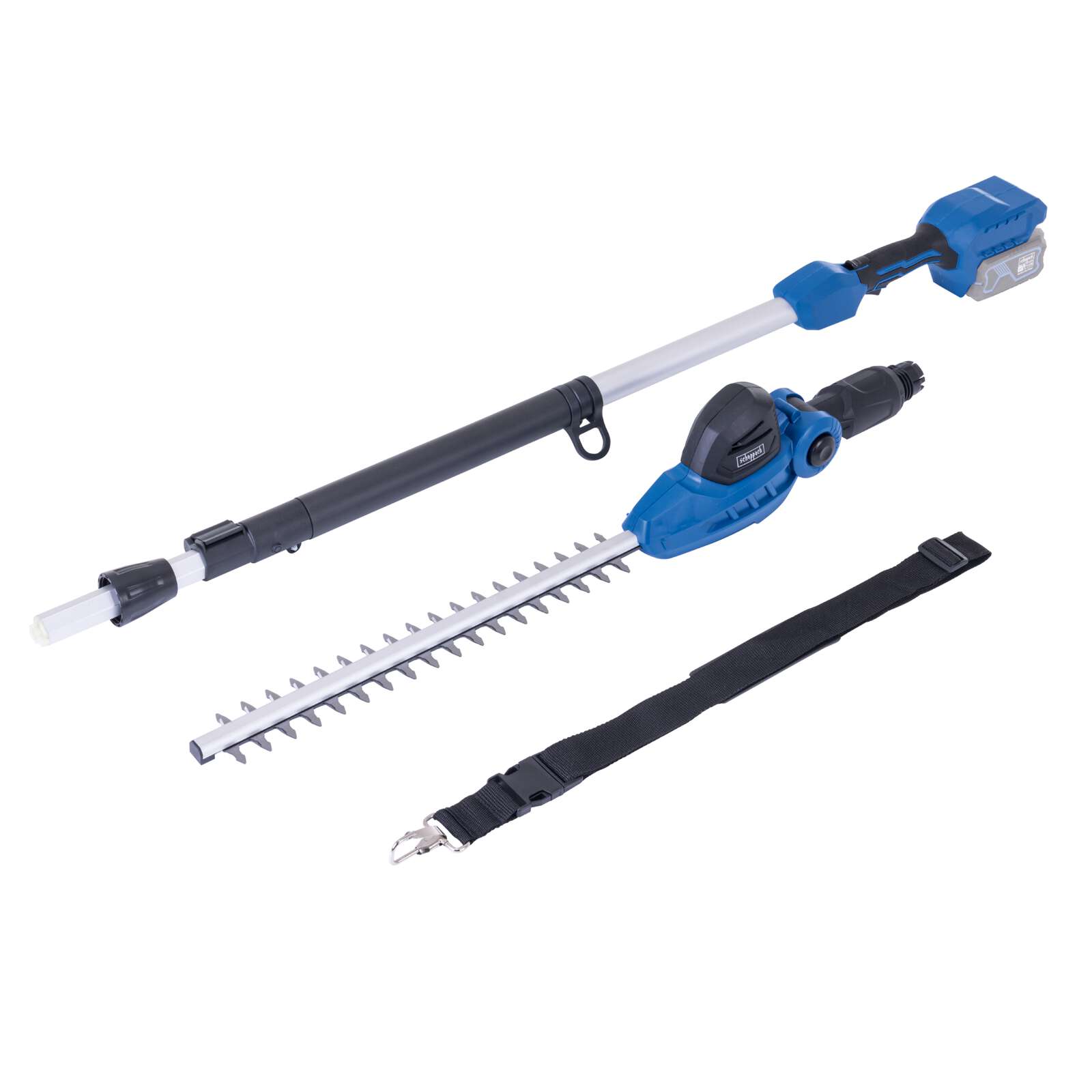 Akku-Teleskop-Heckenschere C-PHS410-X Scheppach - 20V | Schnittlänge 41cm | Schnittgeschwindigkeit 1200min-1 | 11 Schnittwinkel