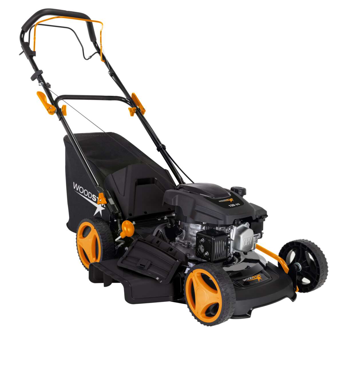 Benzin Rasenmäher TT161-46S Woodster - 3,5PS | 46cm Schnittbreite | Radantrieb | Mulchfunktion | für bis zu 1000m2