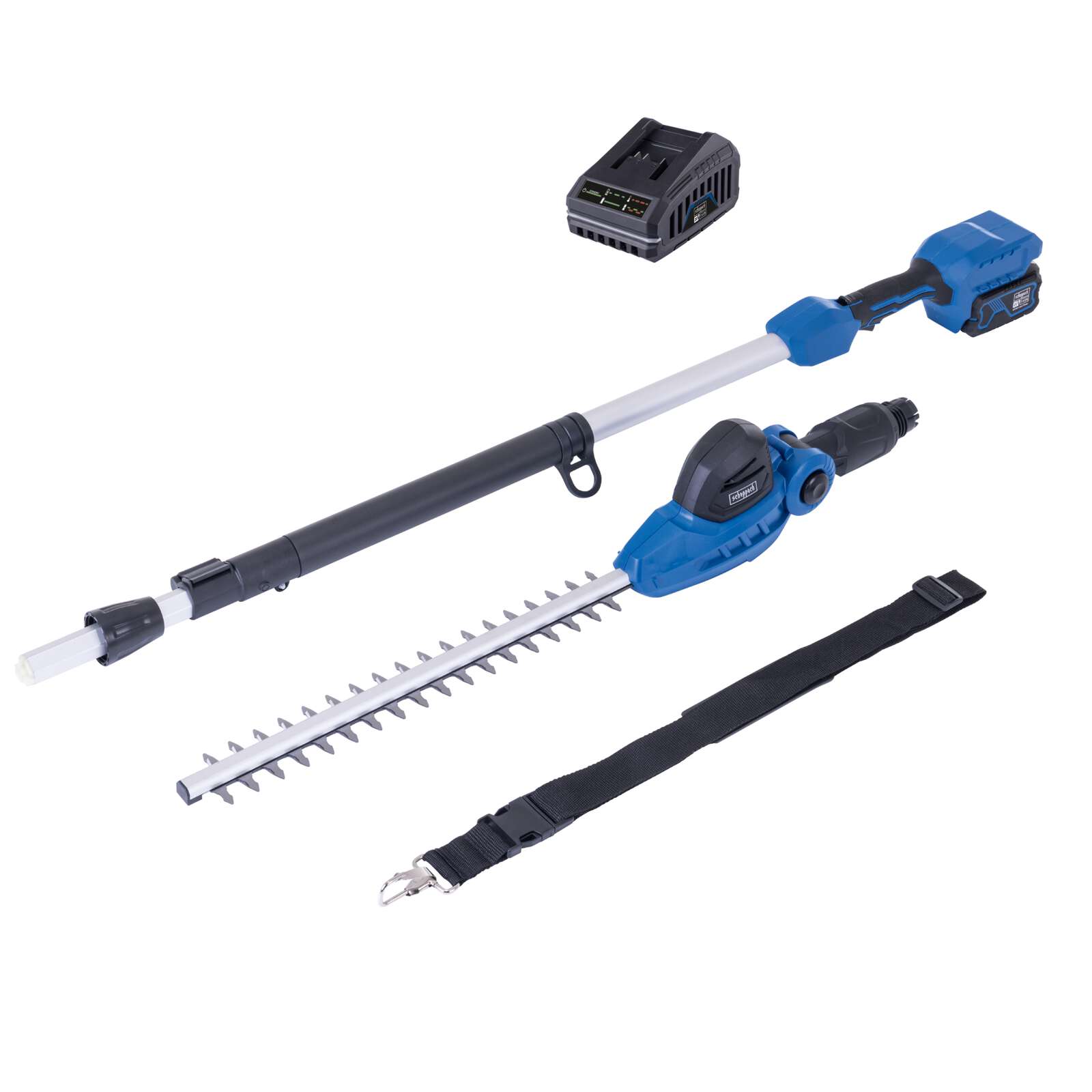 Akku-Teleskop-Heckenschere C-PHS410-X Scheppach - 20V | 41cm Schnittlänge | 1200min-1 Schnittgeschwindigkeit | 11 Schnittwinkel