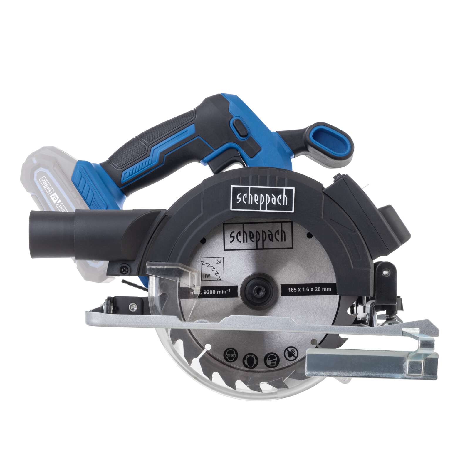 Akku-Handkreissäge C-HCS165-X Scheppach | Sägeblatt Ø165mm | Schnitttiefe max. 53mm bei 45° | LED