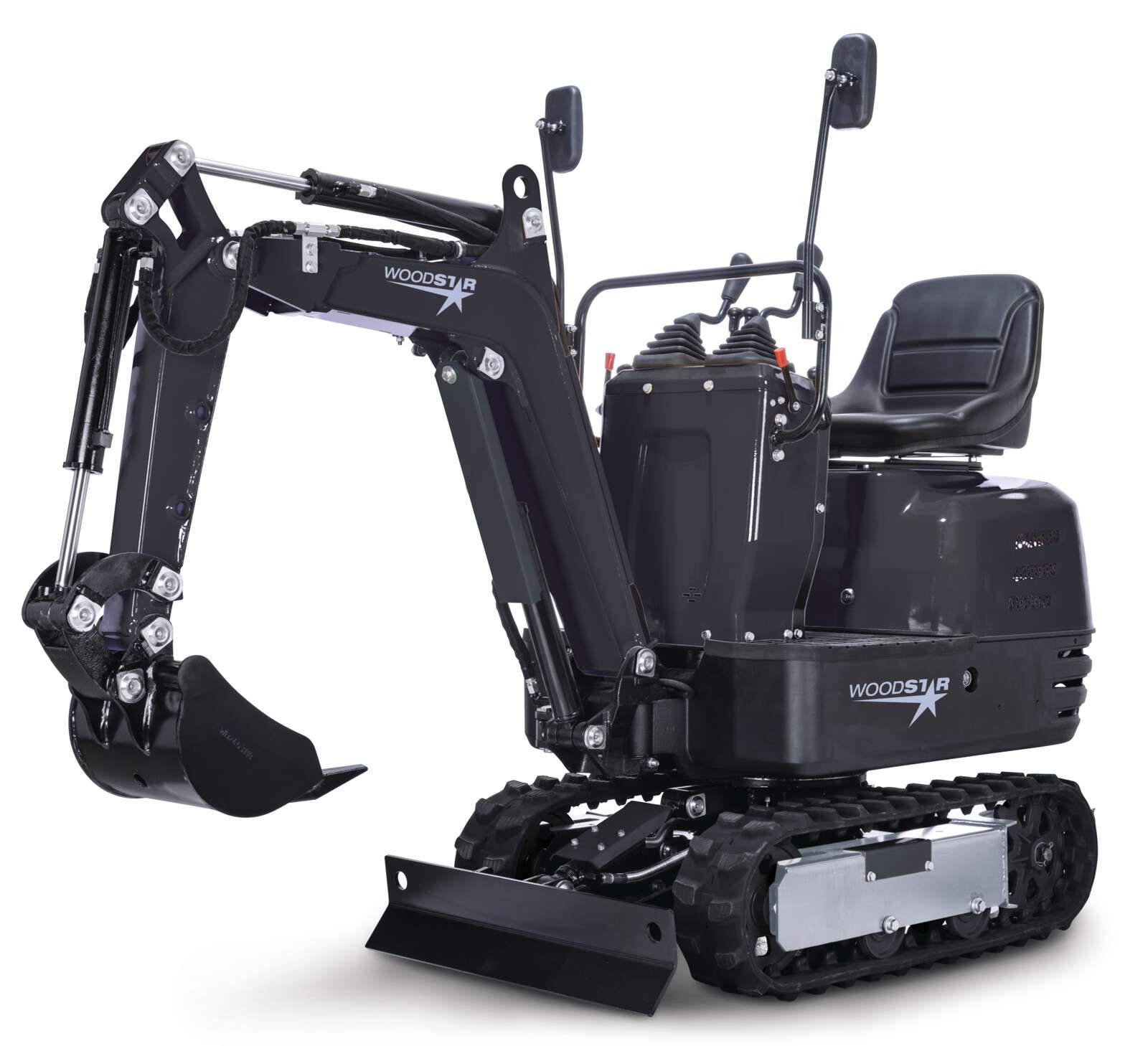 Benzin Mini Bagger WMB800 Woodster - 8,5PS | 2330mm Grabweite | 690mm Spurbreite | Kettenantrieb