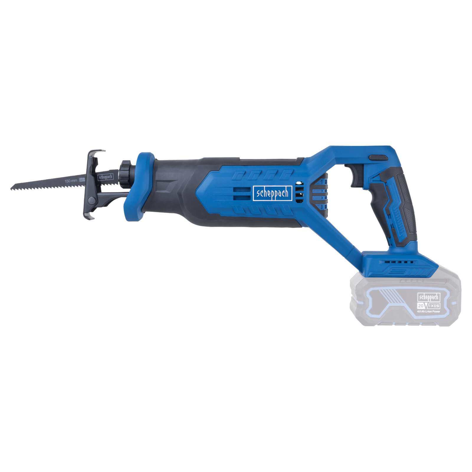 Akku-Säbelsäge C-RS100-X Scheppach | Hublänge 20 mm | Schnitttiefe 115mm | Hubzahl 0-2800min-1 | LED