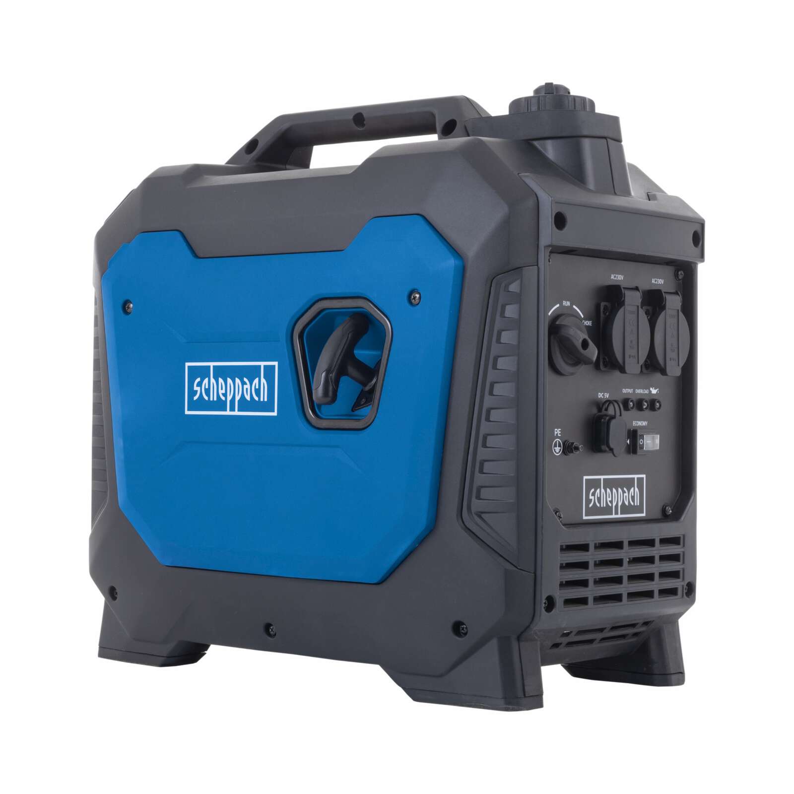 Benzin Inverter Stromerzeuger SG2500i Scheppach - 2000W | 2x 230V Steckdose | 1x USB-A / USB-C | 71,5 dB | Generator