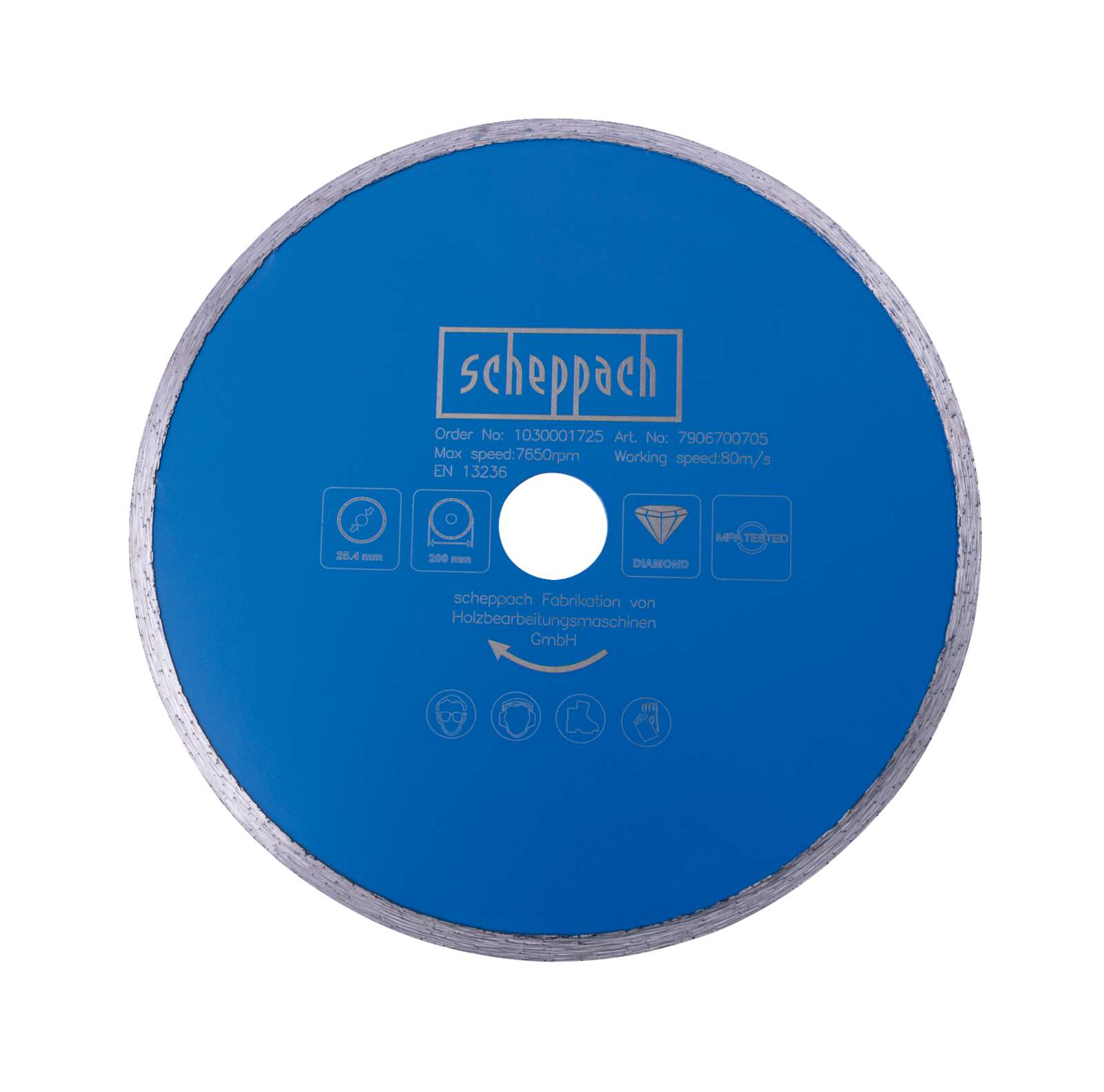 Diamantscheibe ø 200 x 254 mm für keramik Scheppach