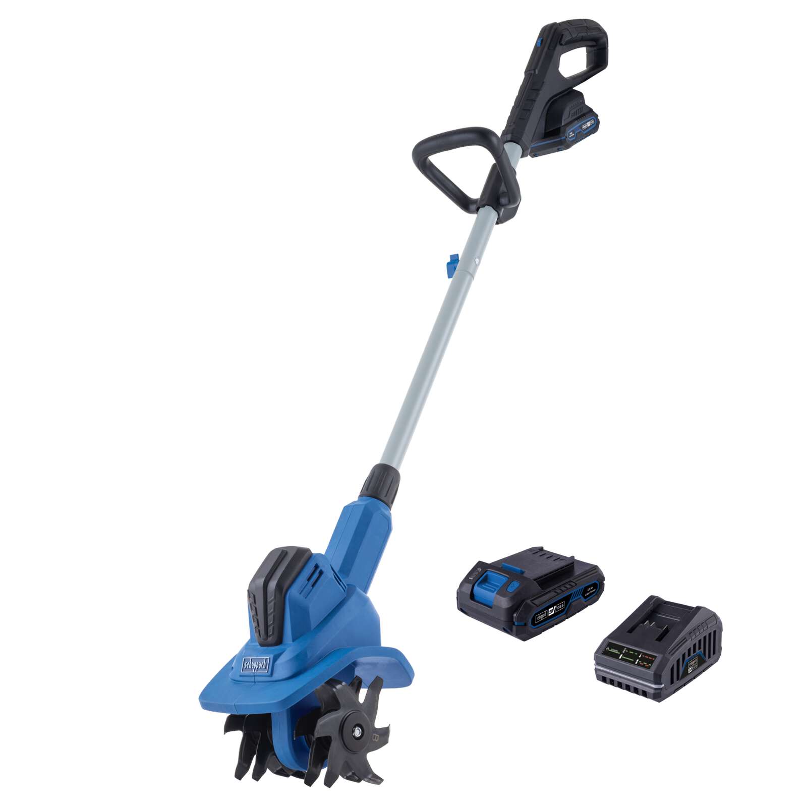 Akku-Bodenhacke C-MT200-X Scheppach - 20V | inkl. 2Ah Akku + 2,4A Ladegerät