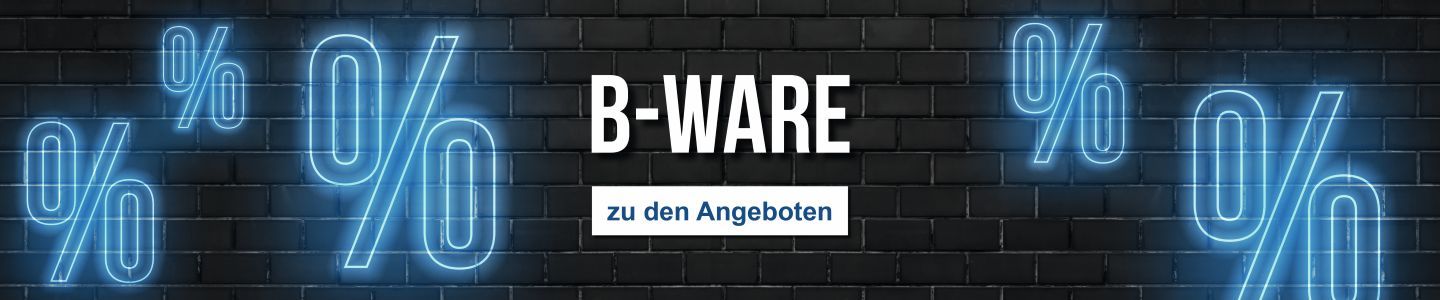B-Ware Angebote mit Neon % Zeichen und zu den Angeboten
