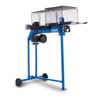 Holzspalter HL760LS von Scheppach mit 7t Spaltkraft, inkl. Untergestell, 520mm Holzlänge, Ø 250mm. Gezeigt von der Seite.
