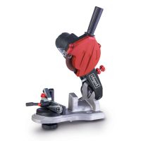 Kettenschärfer mit präziser Anstellmechanik und stabiler Halterung für präzise Kettenschärfung