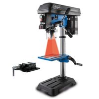 Tischbohrmaschine DP16SL von Scheppach mit 550W Leistung, 13mm Bohrfutter und variabler Drehzahl. Inklusive Laserführung und Spannvorrichtung.