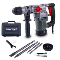 Bohrhammer PX-BH-5 Practixx mit 5J Schlagenergie, Vario-Speed, 1050W und SDS-Plus. Inklusive Koffer, Bohrer und Zubehör wie Ersatzdübel, Schraubendreher und Schmiermittel.