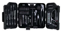 Werkzeugkoffer WZB99-BE von Scheppach. Enthält Schraubendreher, Zangen, Hammer, Ratschenschlüssel und mehr. Geeignet für verschiedene Reparatur- und Montagearbeiten.