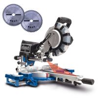 Scheppach Kapp-, Zug- und Gehrungssäge HM254SPX mit integriertem Messband und zwei Tellerbohrern