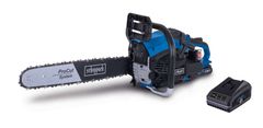 Scheppach-Benzinkettensäge mit 20-Zoll-Schwert und ProCut-System, inkl. Akku-Ladegerät