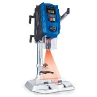 Tischbohrmaschine DP60 Scheppach mit 710W Leistung, Bohrfutter 1,5–13mm, variabler Drehzahl, Laser- und LED-Beleuchtung.