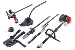 Multifunktionswerkzeug mit Benzinmotor, inkl. Sägeblatt, Hebebühne, Rasenmäher, Kehrblech und Handgriff für Scheppach MTC42-5P
