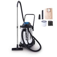 Elektro Nass-/Trockensauger VC50 Scheppach mit 1400W, 3m Schlauchlänge, 5m Anschlusskabel, 50L Fassungsvermögen und 20kPa Saugkraft. Inklusive Zubehör wie Filter, Düsen und Schlauch.