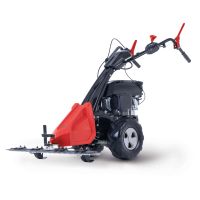 Der Scheppach Benzin Balkenmäher BMS196-88 mit 5,7 PS, Schnittbreite von 880 mm und höhenverstellbarem Messerbalken von 30-60 mm. Ideal für Flächen bis zu 3000 m². Robustes Design mit großen Rädern für einfache Handhabung.