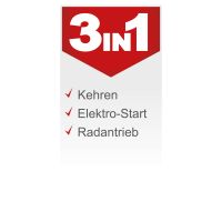 Technische Merkmale: Kehrfunktion, Elektroantrieb, Radantrieb für Scheppach Kehrmaschine SC2200PE