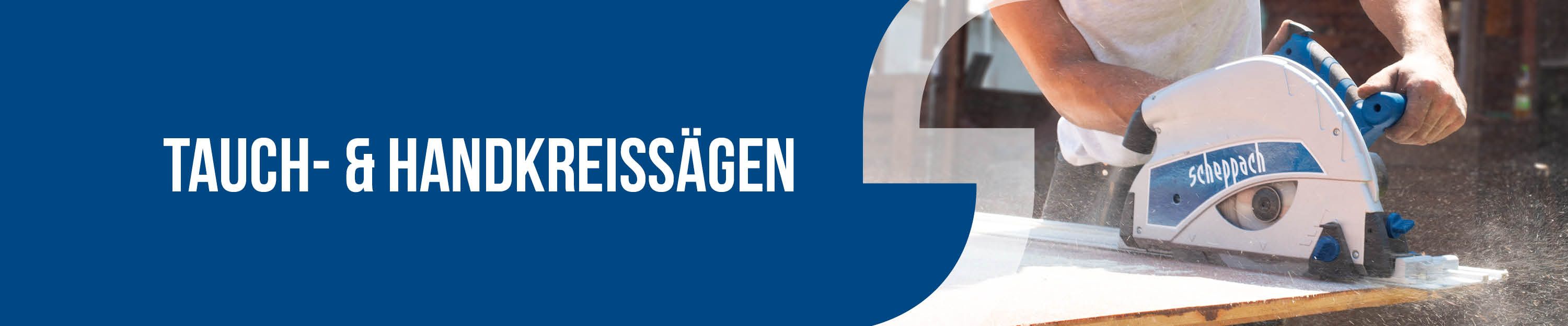 Scheppach-Kreissäge mit Arbeitsplatzaufnahme im Shop-Banner