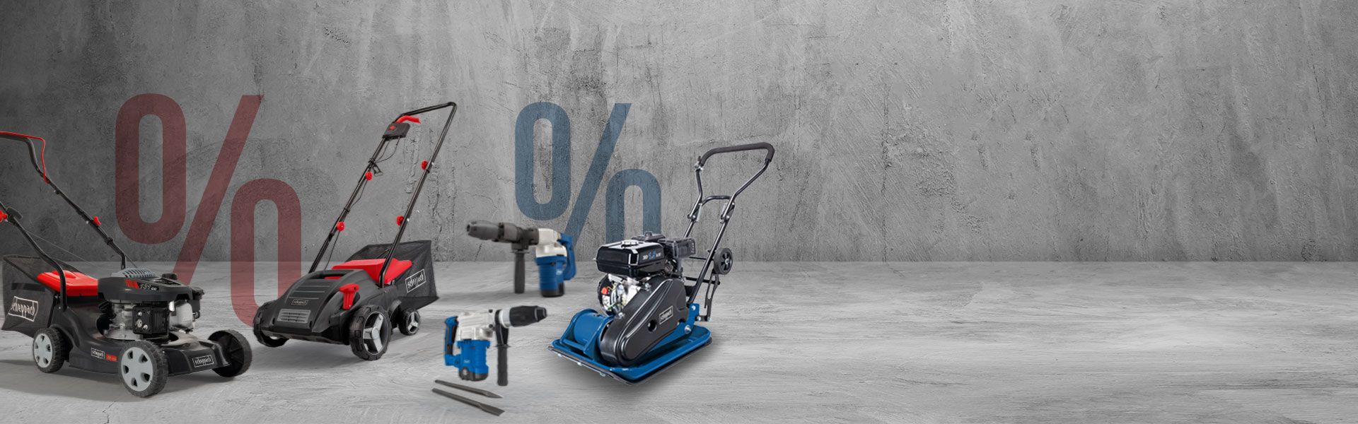 Bauwerkzeuge und Gartenmaschinen von Scheppach auf Aktion mit Rabattmarken