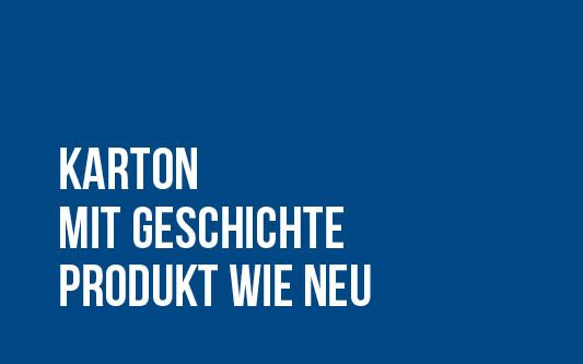 Karton mit Geschichte – hochwertiges Produkt wie neu