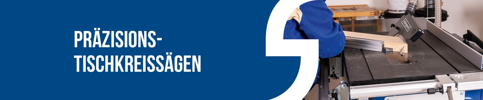 Präzisions-Tischkreissäge mit Arbeitsplatz und Sicherheitshandschuh