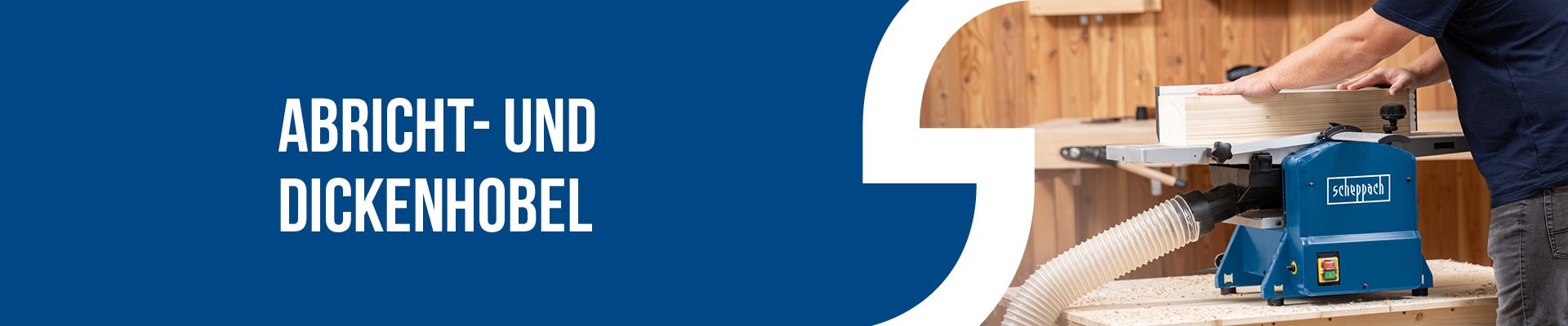 Scheppach-Dickenhobel mit Arbeitsplatzaufnahme für präzises Hobeln von Holzplatten