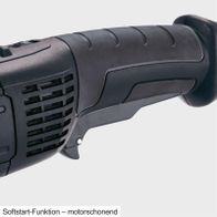 Softstart-Funktion für schonenden Motorstart auf Scheppach-Renomiermaschine