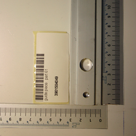 Scheppach Führungsstück (Teil 61) mit Beschriftung und Barcode