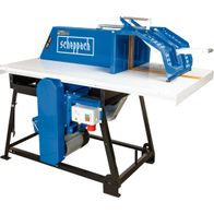 Rolltischkreissäge KE 70M von Scheppach, 380-420V, 50Hz, 5200W, 700mm Arbeitsbreite, von vorne gesehen.