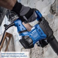 Scheppach-Abruchhammer mit Anti-Vibrations-Technologie zur deutlichen Reduzierung von Vibrationen