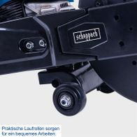 Praktische Laufrollen für bequemes Arbeiten mit Scheppach-Produkten