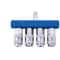 4-Wege-Druckluftschnellkupplungs-Adapter mit Anschlussstutzen für Scheppach-Zubehör