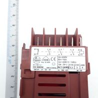 Kleinschütz 3S+1Ö 400V/50Hz, Ansicht von vorne, mit technischen Spezifikationen und Anschlussdiagramm.