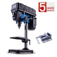 Tischbohrmaschine mit Schraubstockaufsatz und Bohrfutter für präzise Bohrungen, inkl. Anleitung und Garantieinformationen