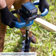 Metallrahmen für maximale Stabilität beim Halten des Geräts