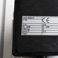 Scheppach-Elektromotor mit technischen Daten: 400V, 50Hz, 1050W/750W, 1400 U/min