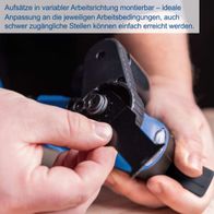 Multifunktionswerkzeug mit variabler Arbeitsrichtung – ergonomisch anpassbar für unterschiedliche Einsatzbereiche